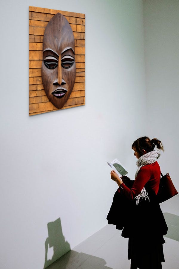 WENDALI MASK, African Portrait Canvas Wall Art.