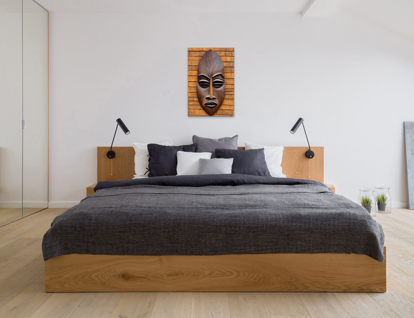 WENDALI MASK, African Portrait Canvas Wall Art.