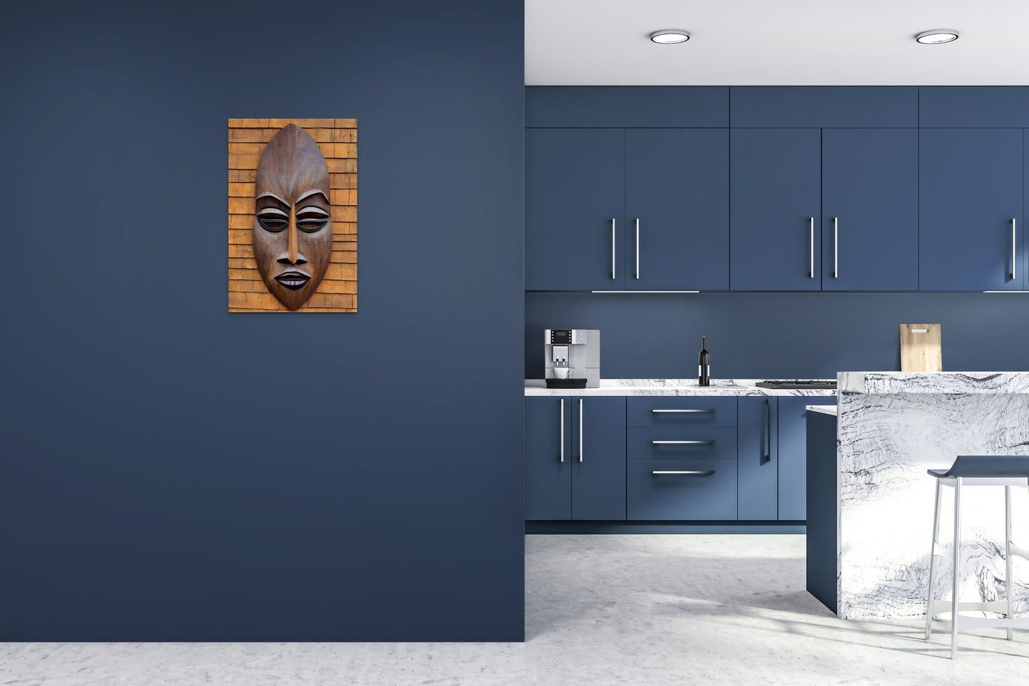 WENDALI MASK, African Portrait Canvas Wall Art.