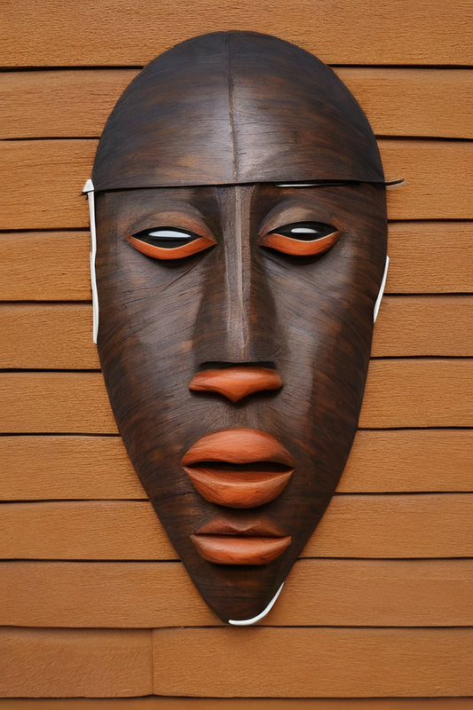 KEWEMBY MASK, African Portrait Canvas Wall Art.