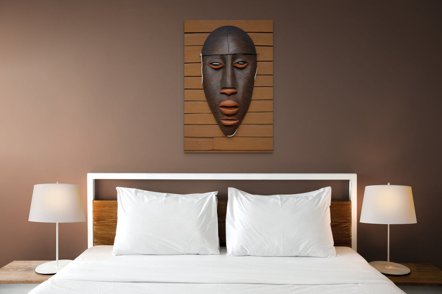 KEWEMBY MASK, African Portrait Canvas Wall Art.