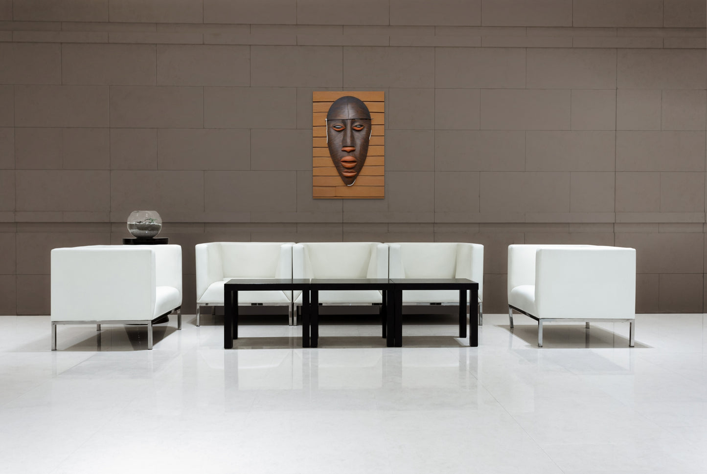 KEWEMBY MASK, African Portrait Canvas Wall Art.