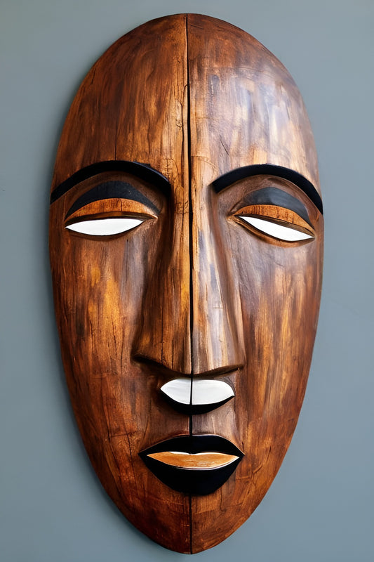 LUNOCKA MASK, African Portrait Canvas Wall Art.