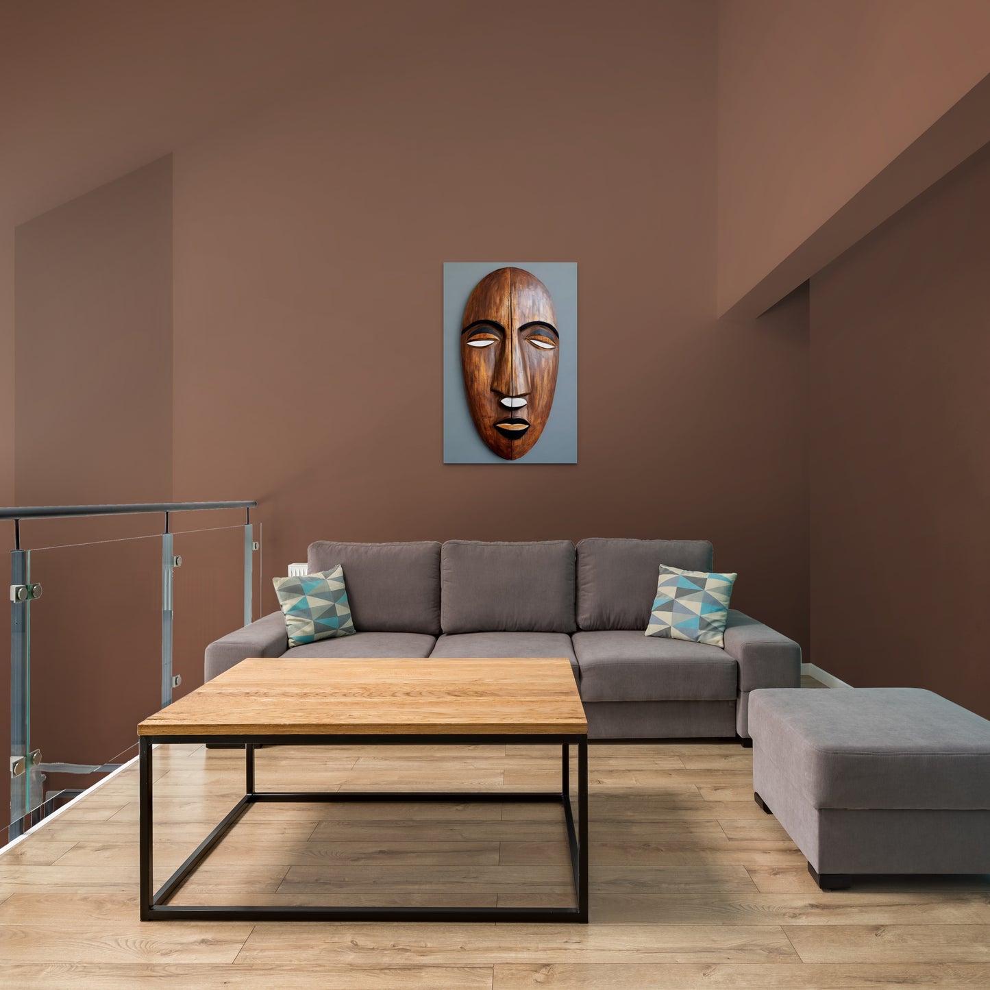 LUNOCKA MASK, African Portrait Canvas Wall Art.