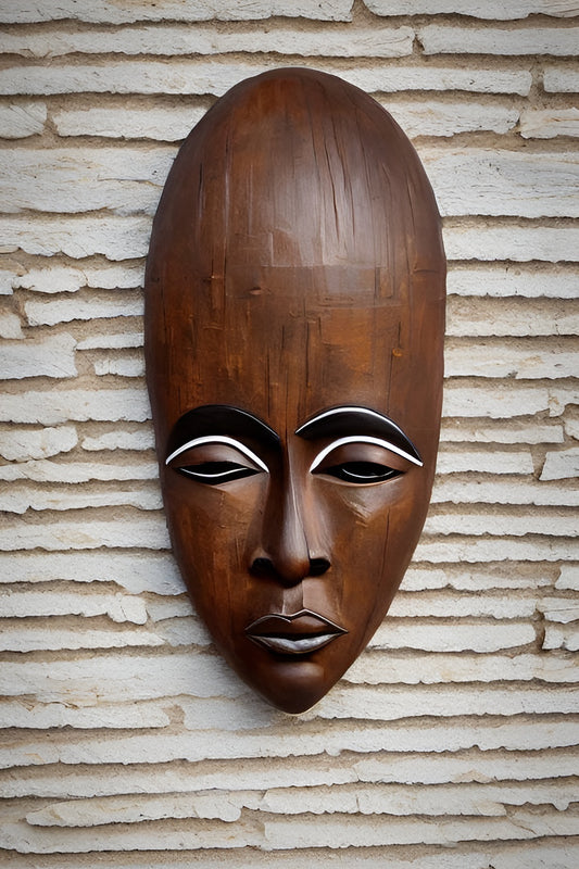 POMAKEE MASK, African Portrait Canvas Wall Art.