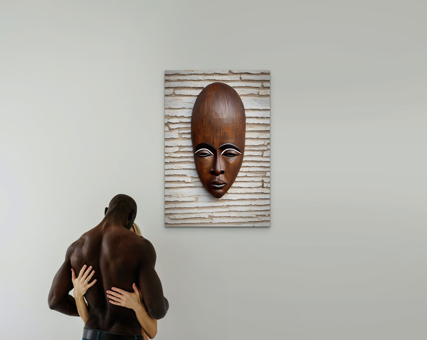 POMAKEE MASK, African Portrait Canvas Wall Art.