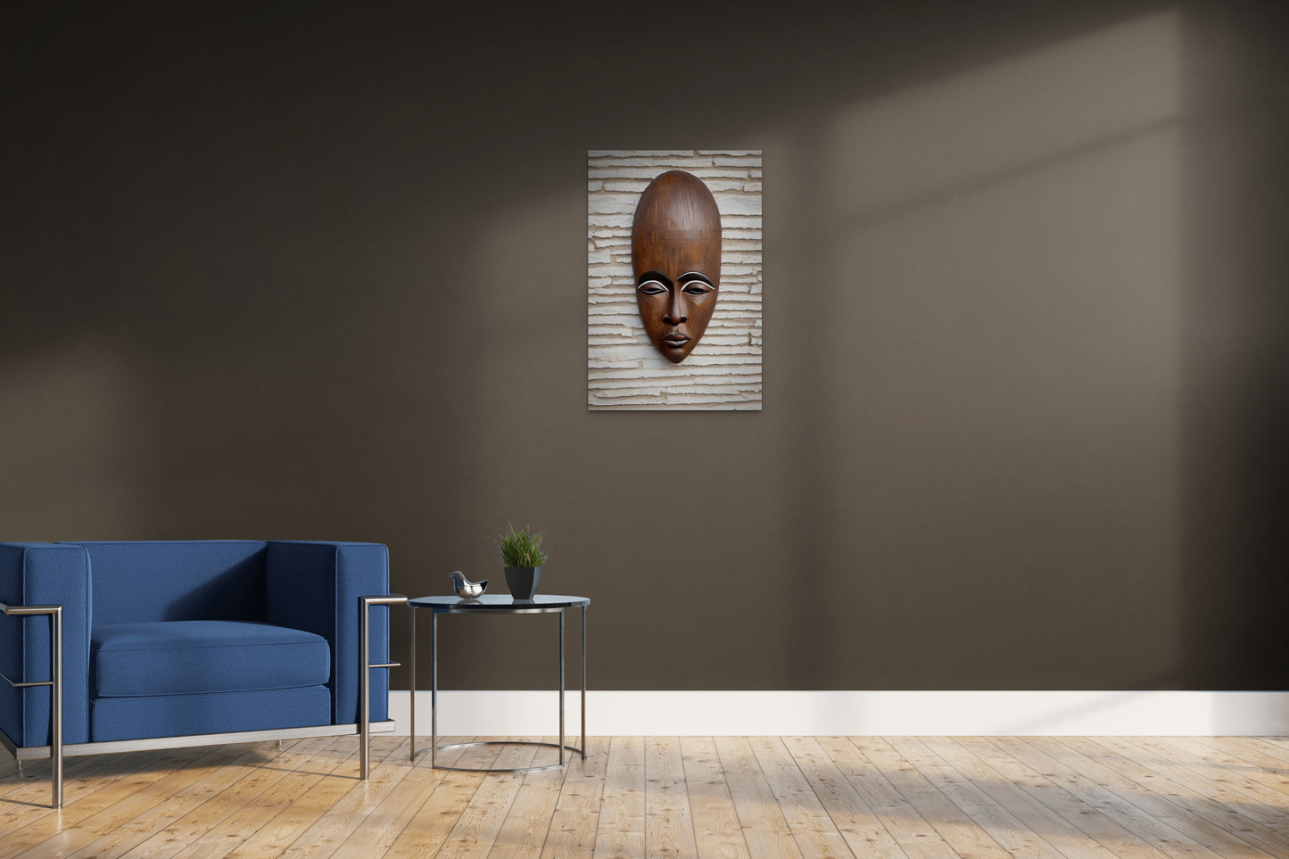 POMAKEE MASK, African Portrait Canvas Wall Art.