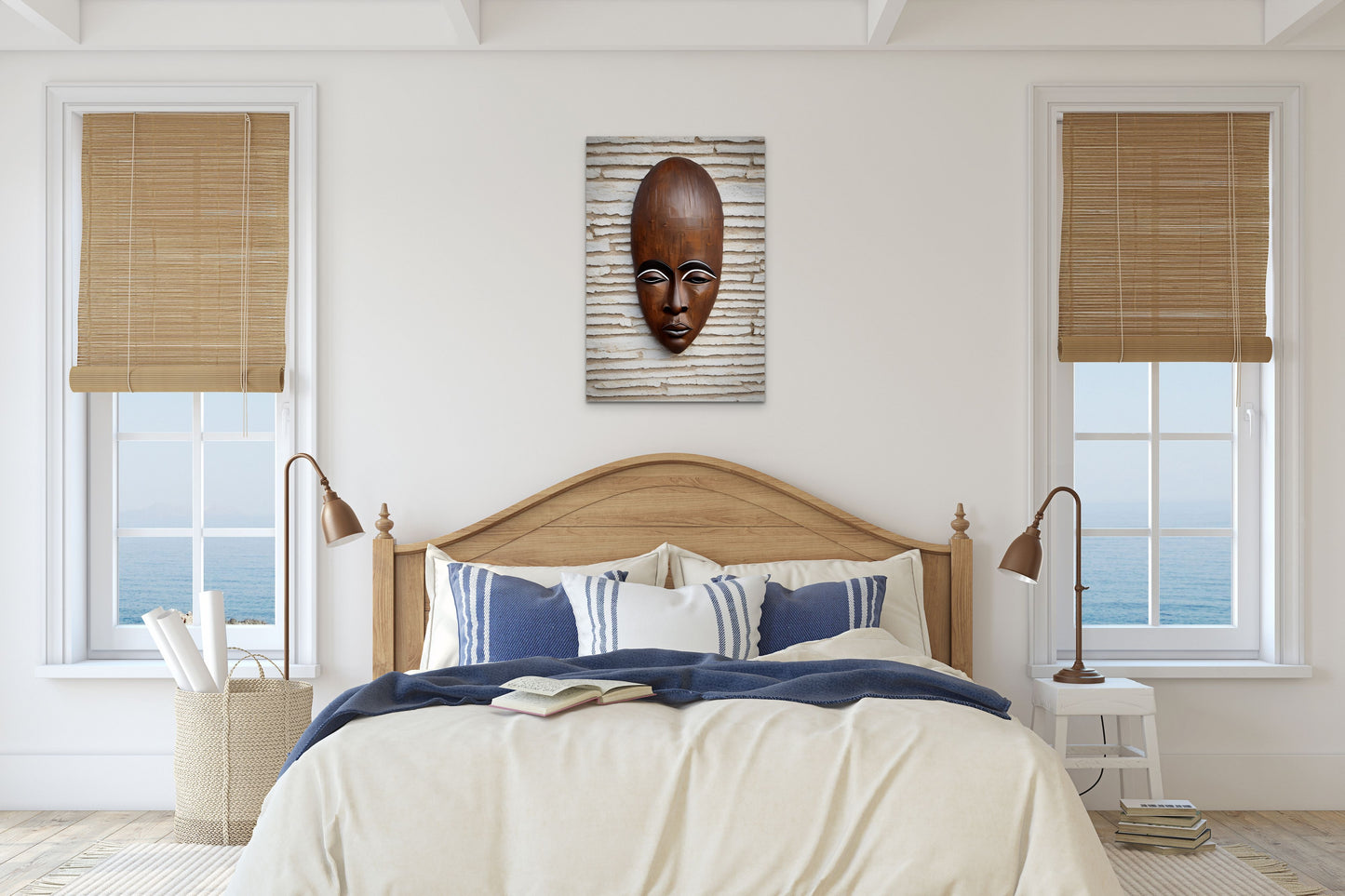 POMAKEE MASK, African Portrait Canvas Wall Art.