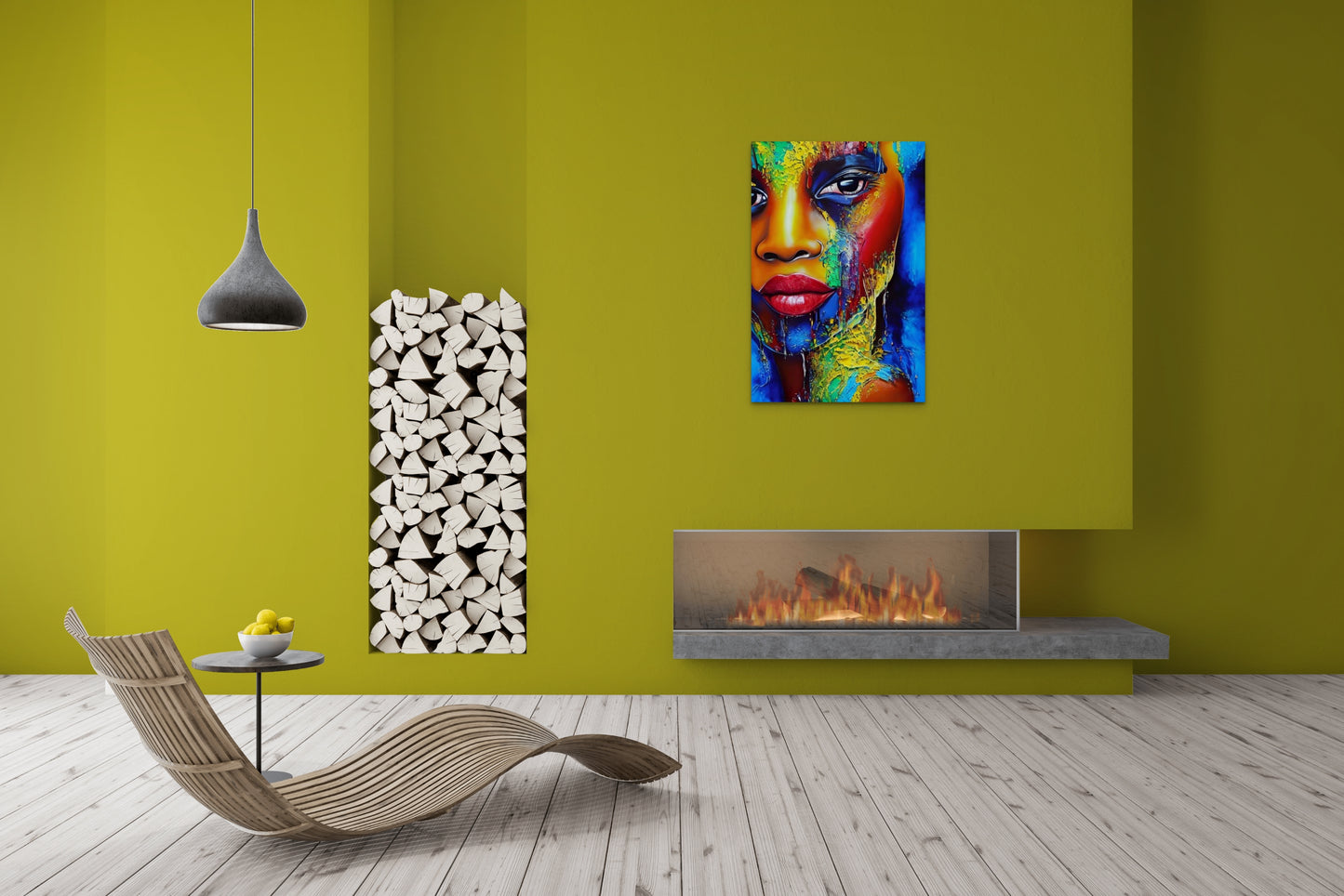 EXEMPLIFY COLOR, African Portrait Canvas Wall Art.