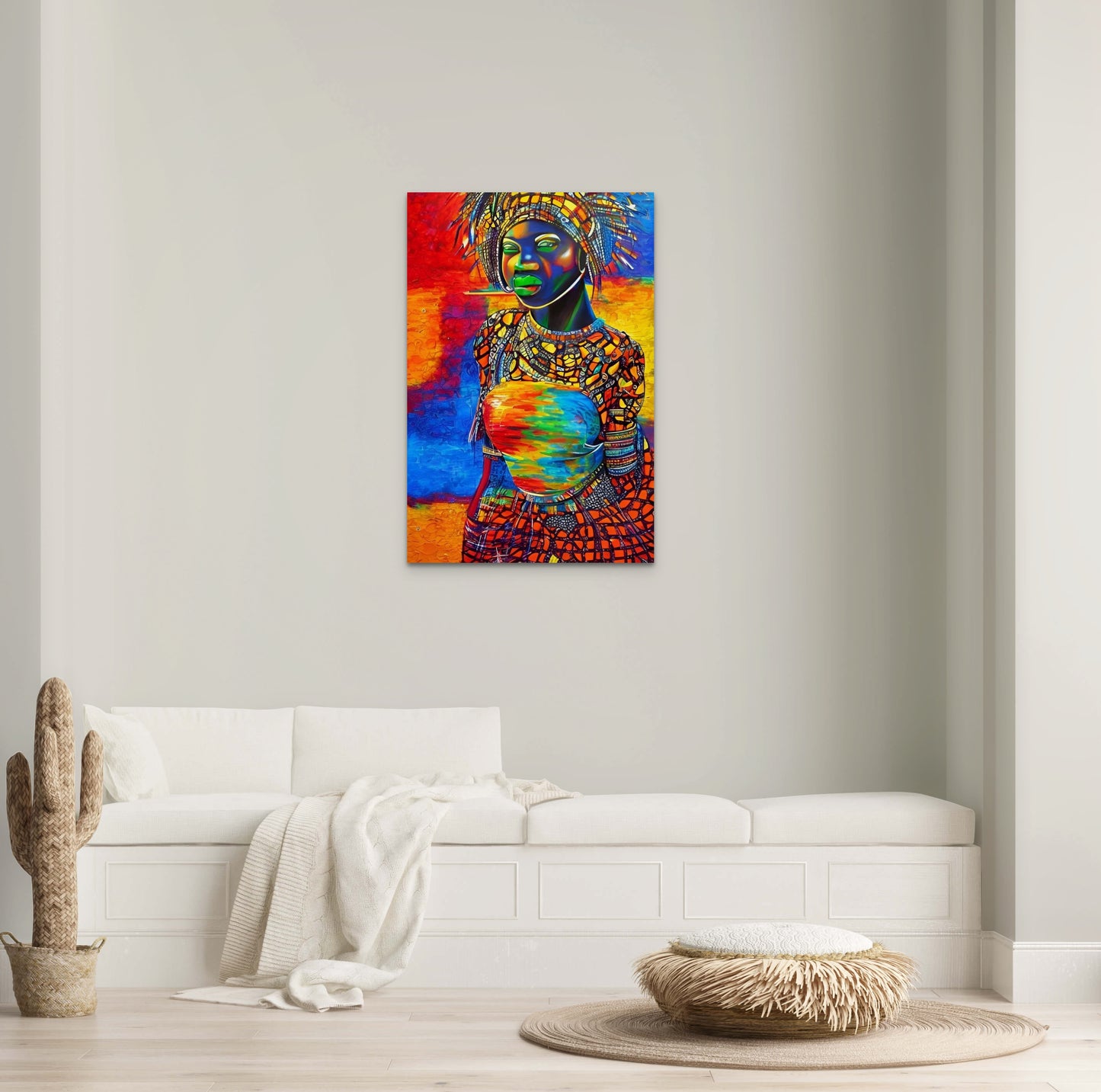 COLOR OF PRIDE, African Portrait Canvas Wall Art.