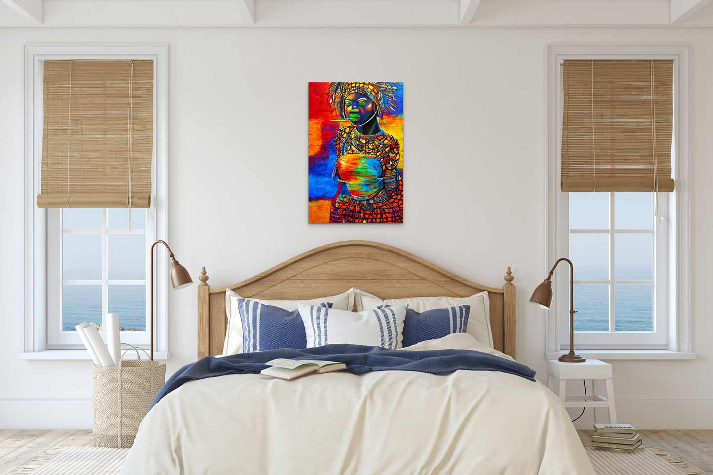 COLOR OF PRIDE, African Portrait Canvas Wall Art.