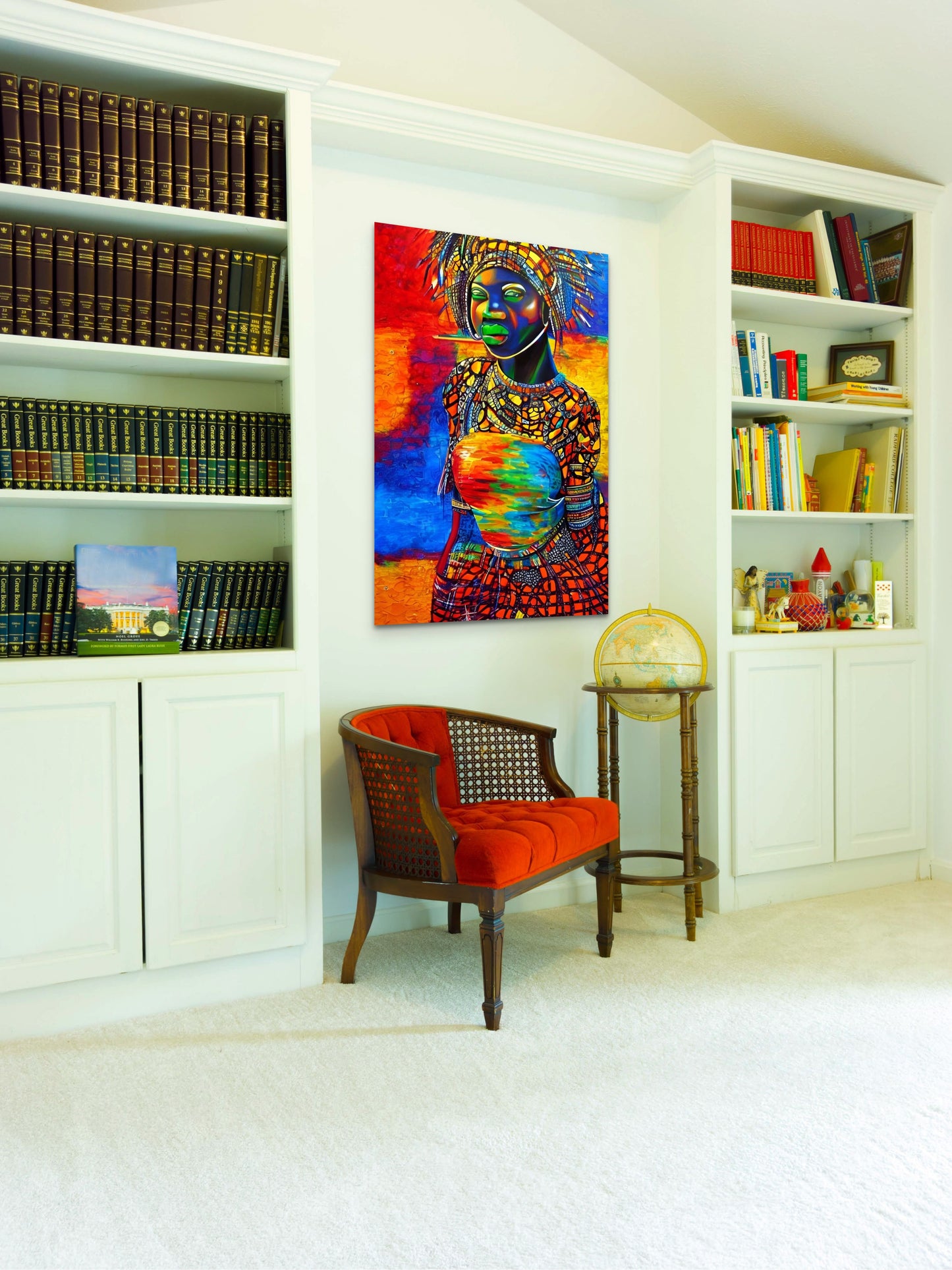 COLOR OF PRIDE, African Portrait Canvas Wall Art.