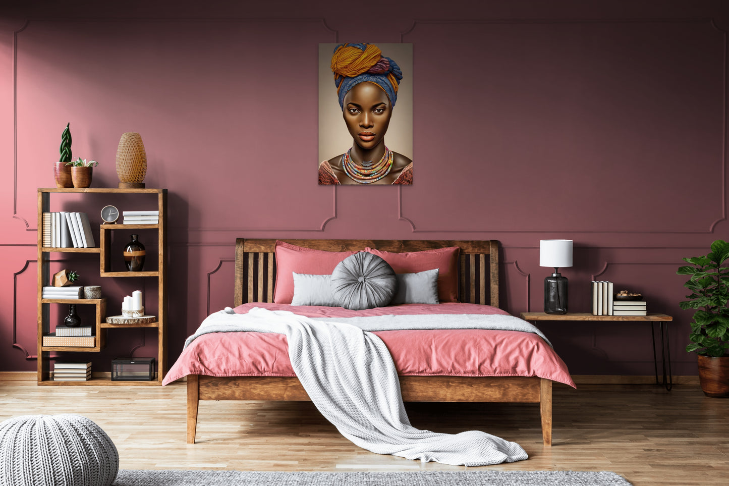 MOTHER MUCINDA, African Portrait Canvas Wall Art.