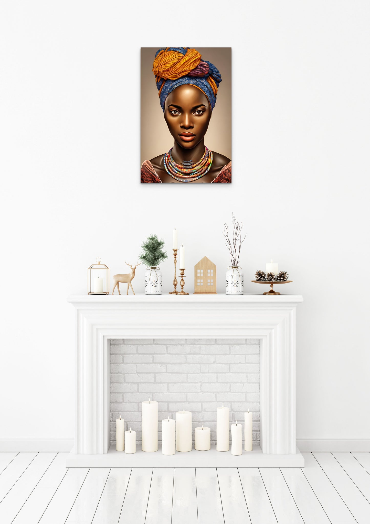 MOTHER MUCINDA, African Portrait Canvas Wall Art.