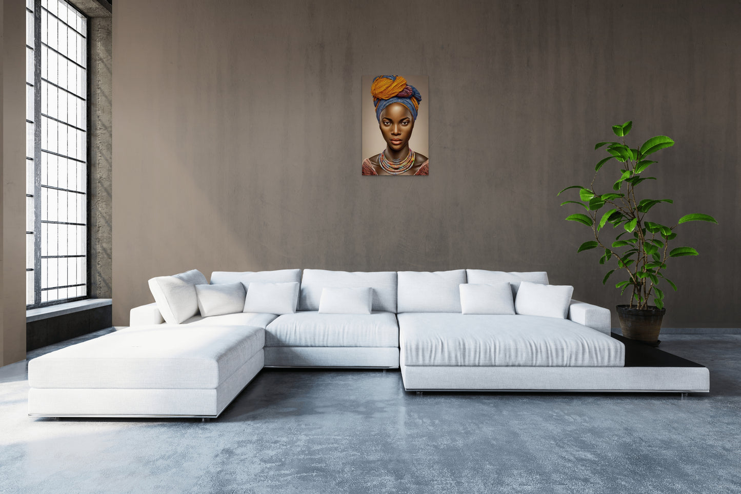 MOTHER MUCINDA, African Portrait Canvas Wall Art.