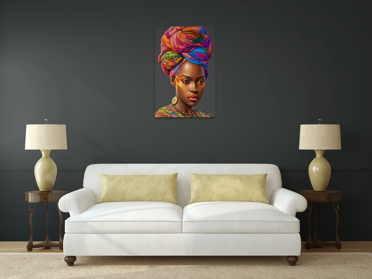 MOTHER HUEBUENA, African Portrait Canvas Wall Art.