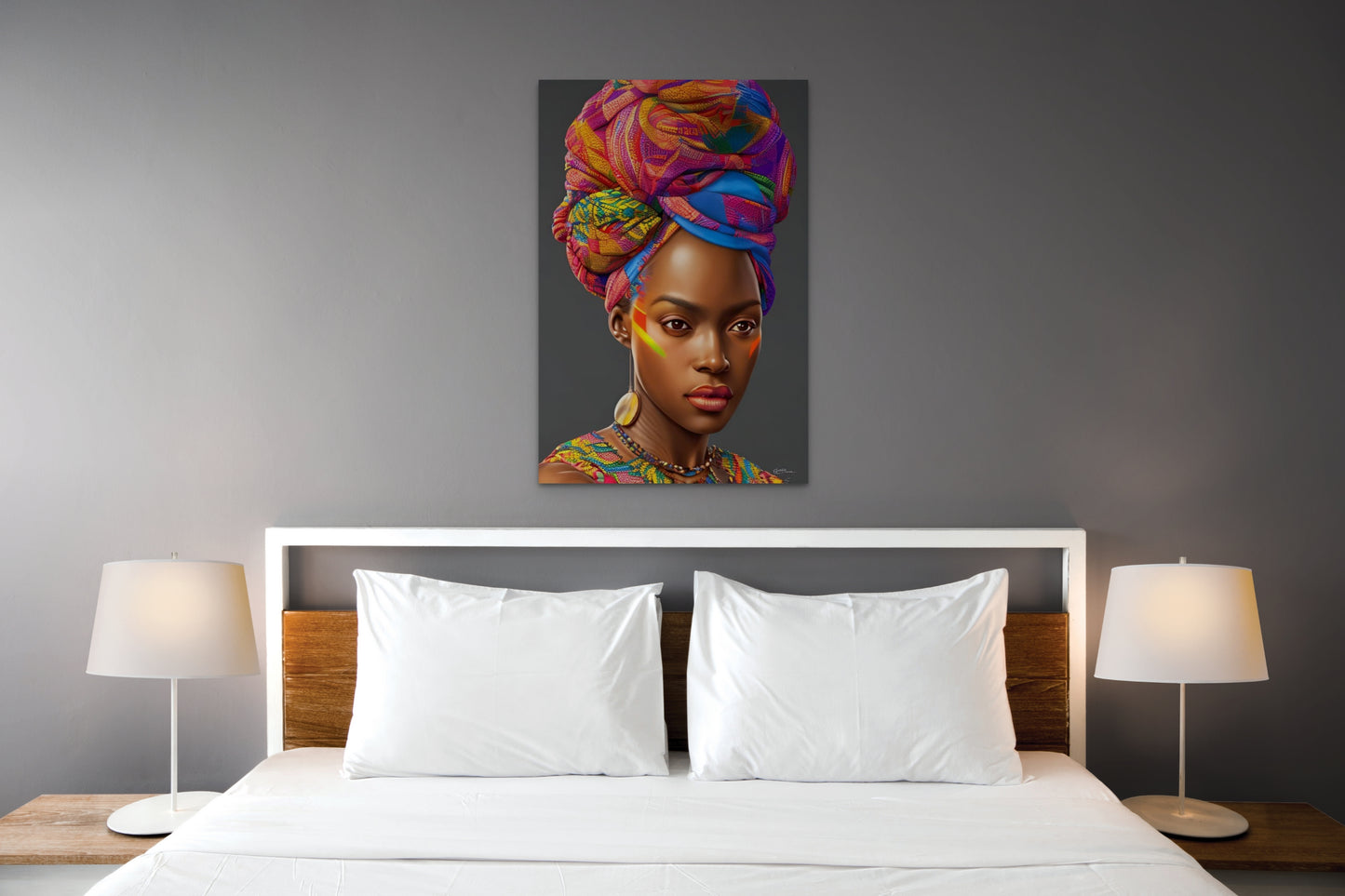 MOTHER HUEBUENA, African Portrait Canvas Wall Art.