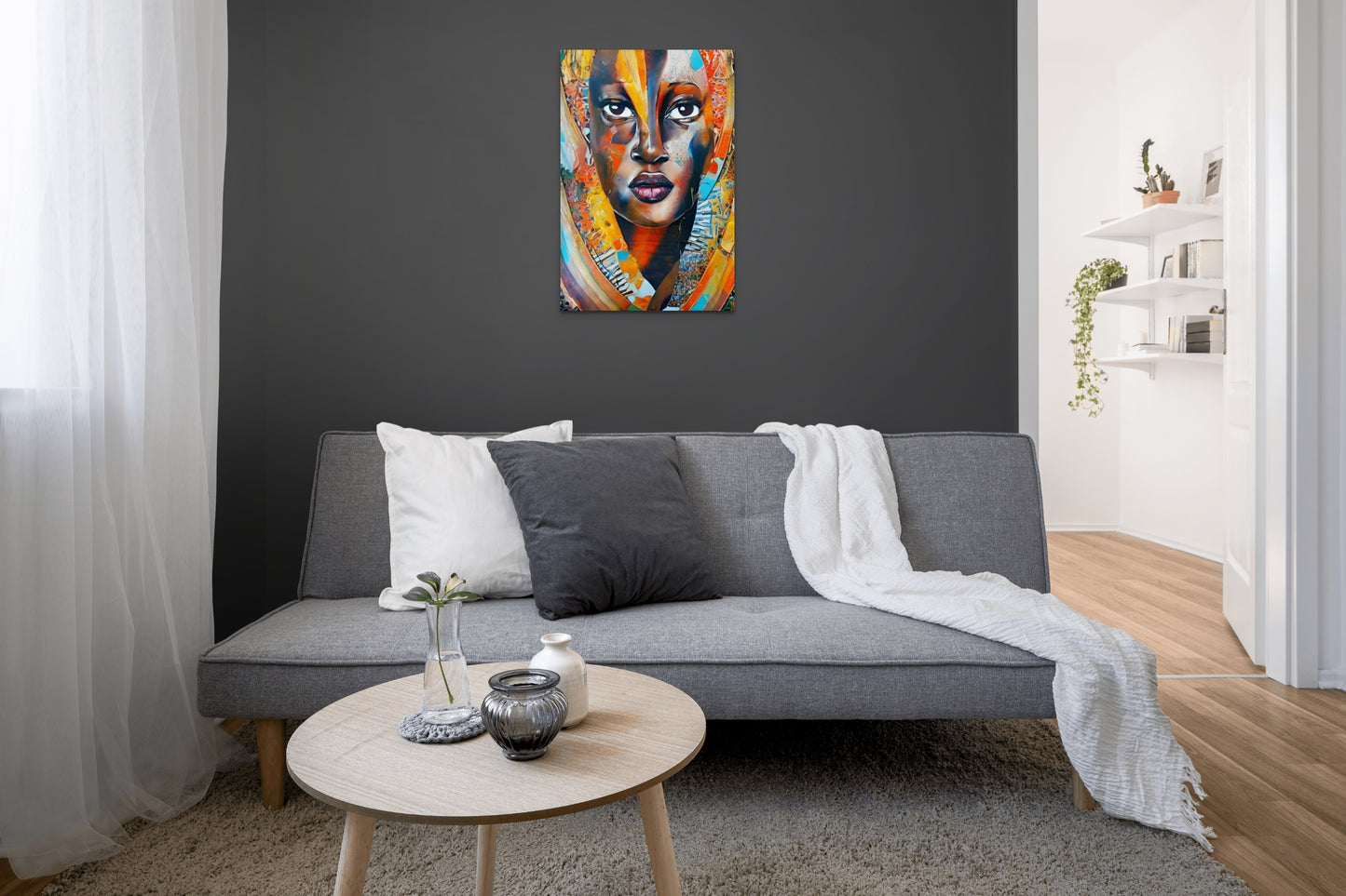 TONES OF THE UNDERTONES, African Portrait Canvas Wall Art.