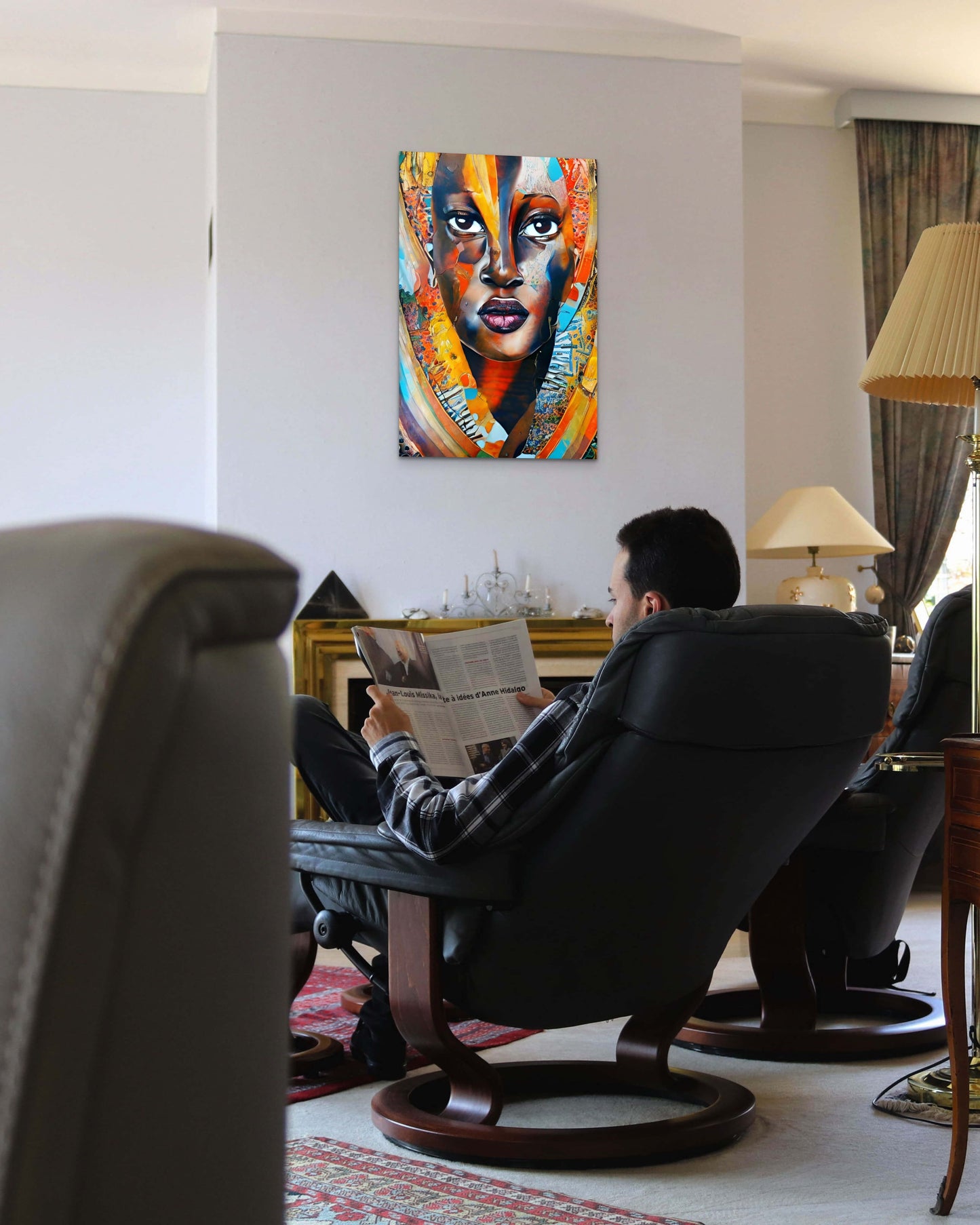 TONES OF THE UNDERTONES, African Portrait Canvas Wall Art.