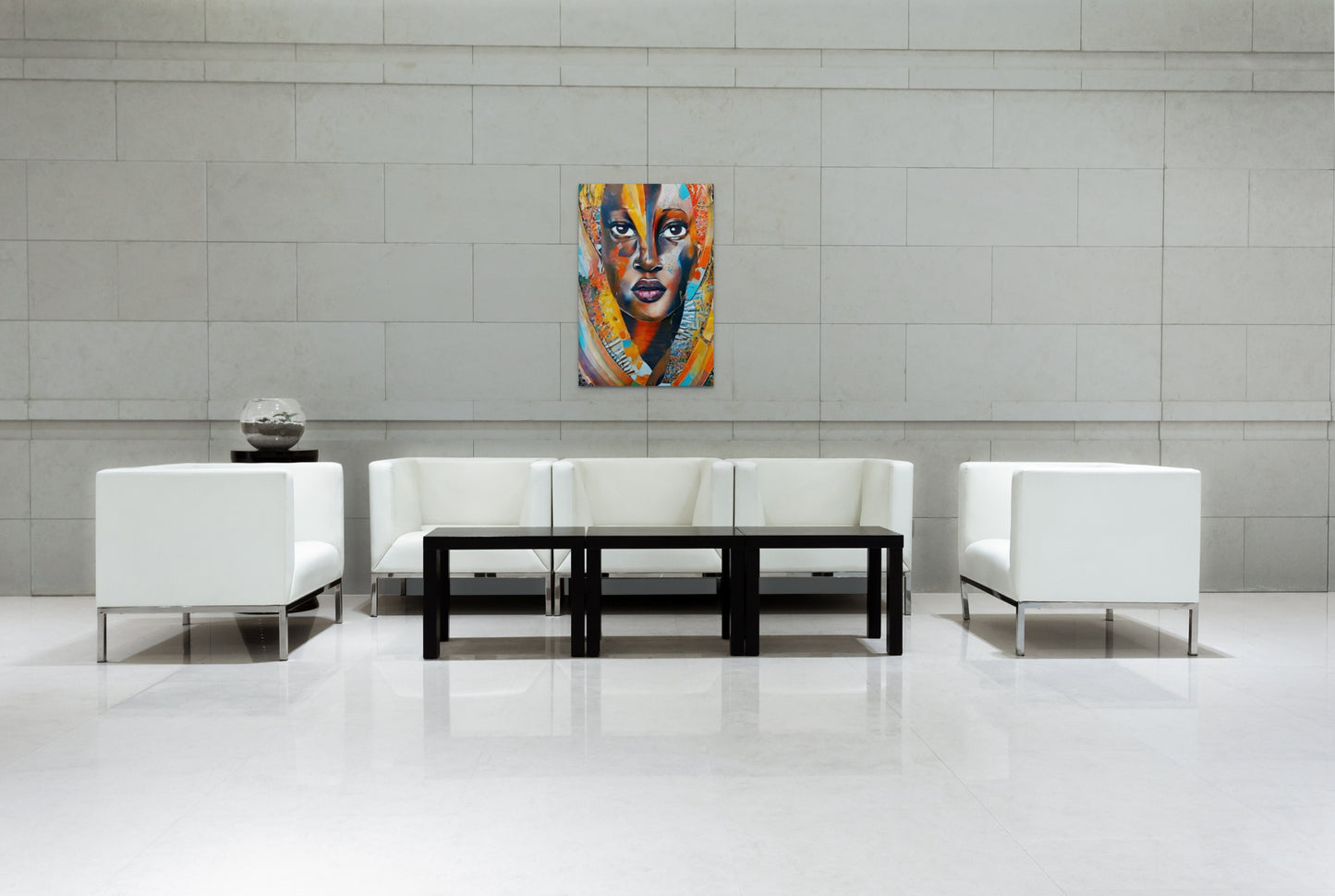 TONES OF THE UNDERTONES, African Portrait Canvas Wall Art.