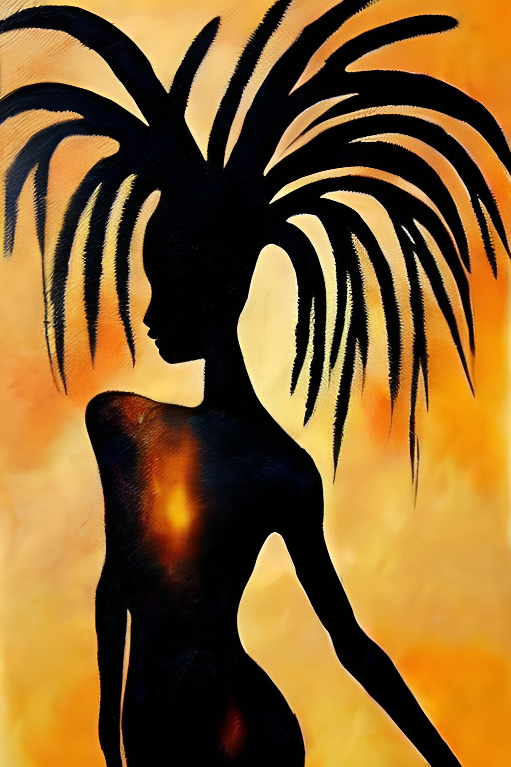OUT OF MY HAIR, African Portrait Canvas Wall Art.