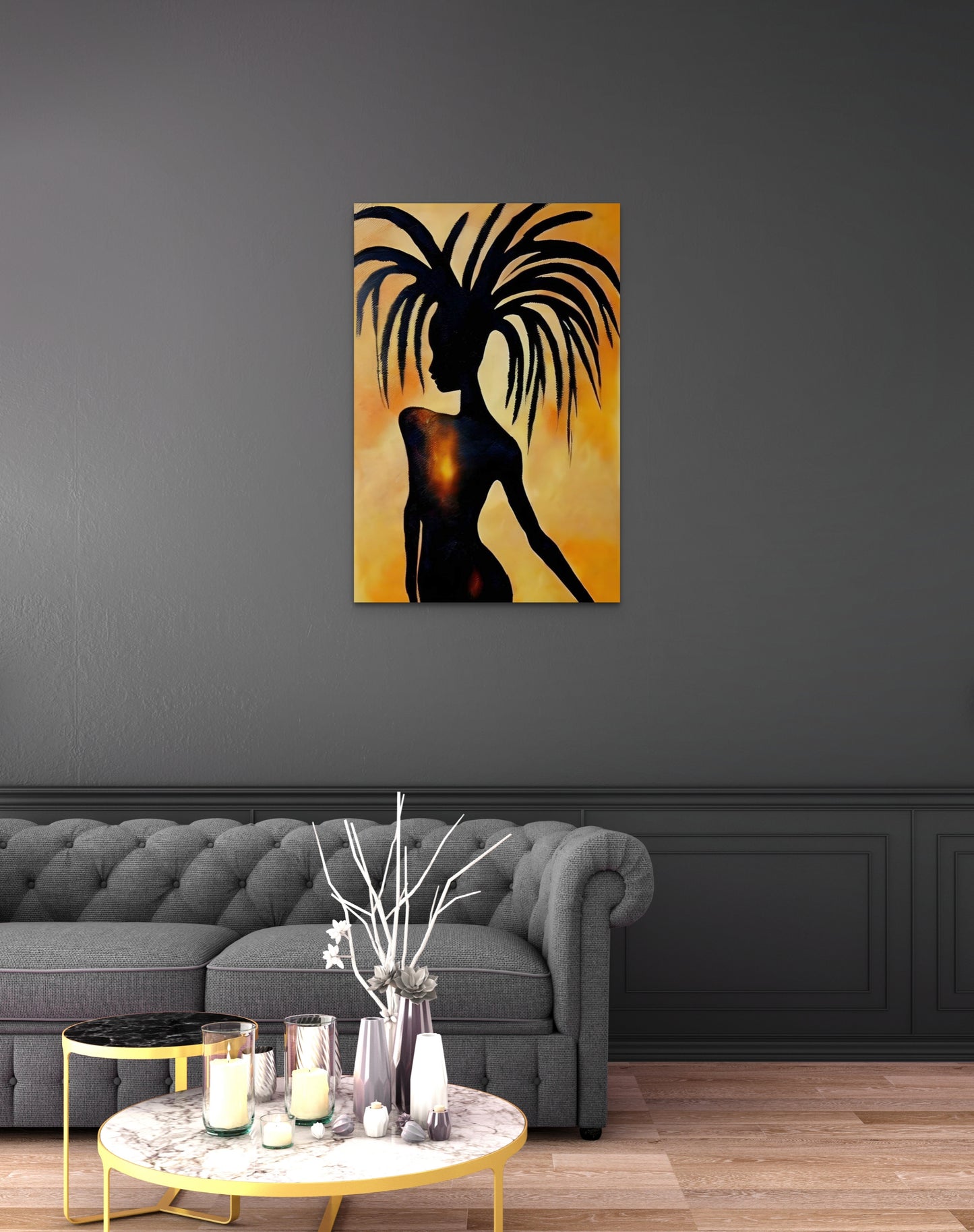 OUT OF MY HAIR, African Portrait Canvas Wall Art.