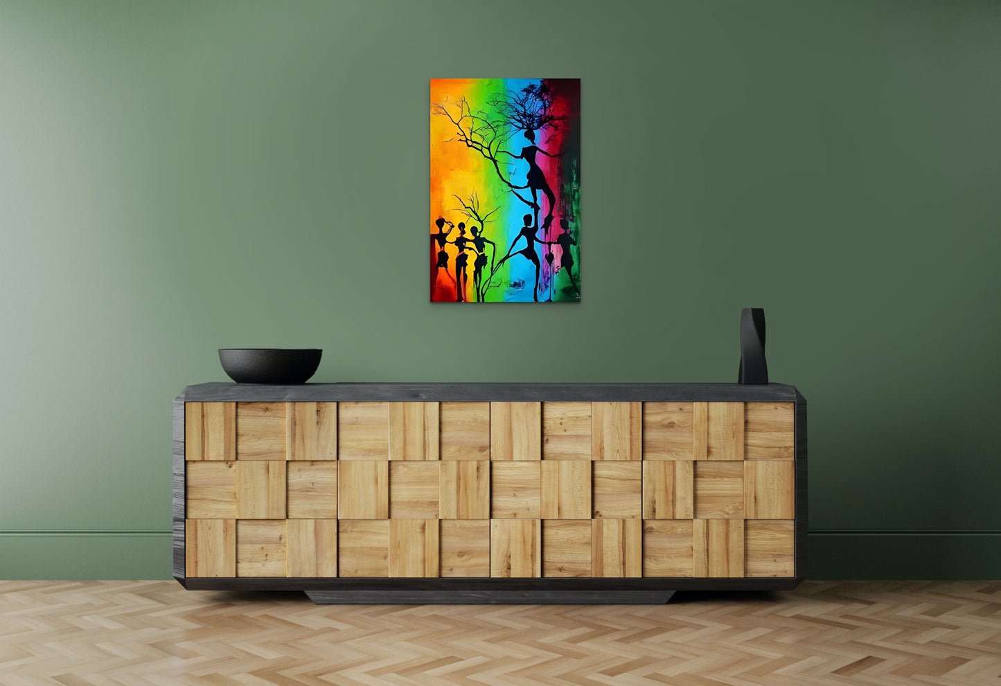 TREE OF LIFE, African Portrait Canvas Wall Art.