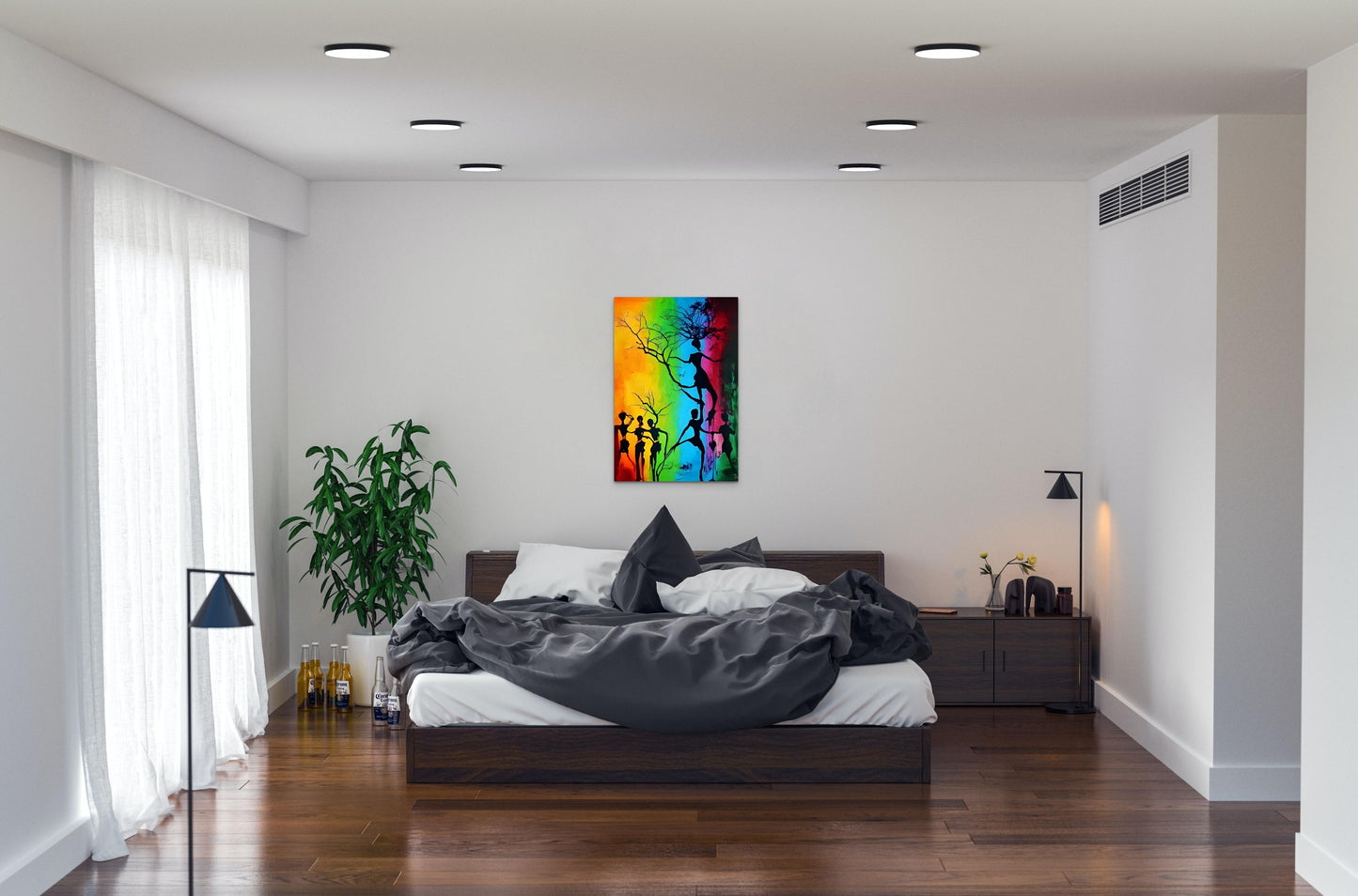 TREE OF LIFE, African Portrait Canvas Wall Art.