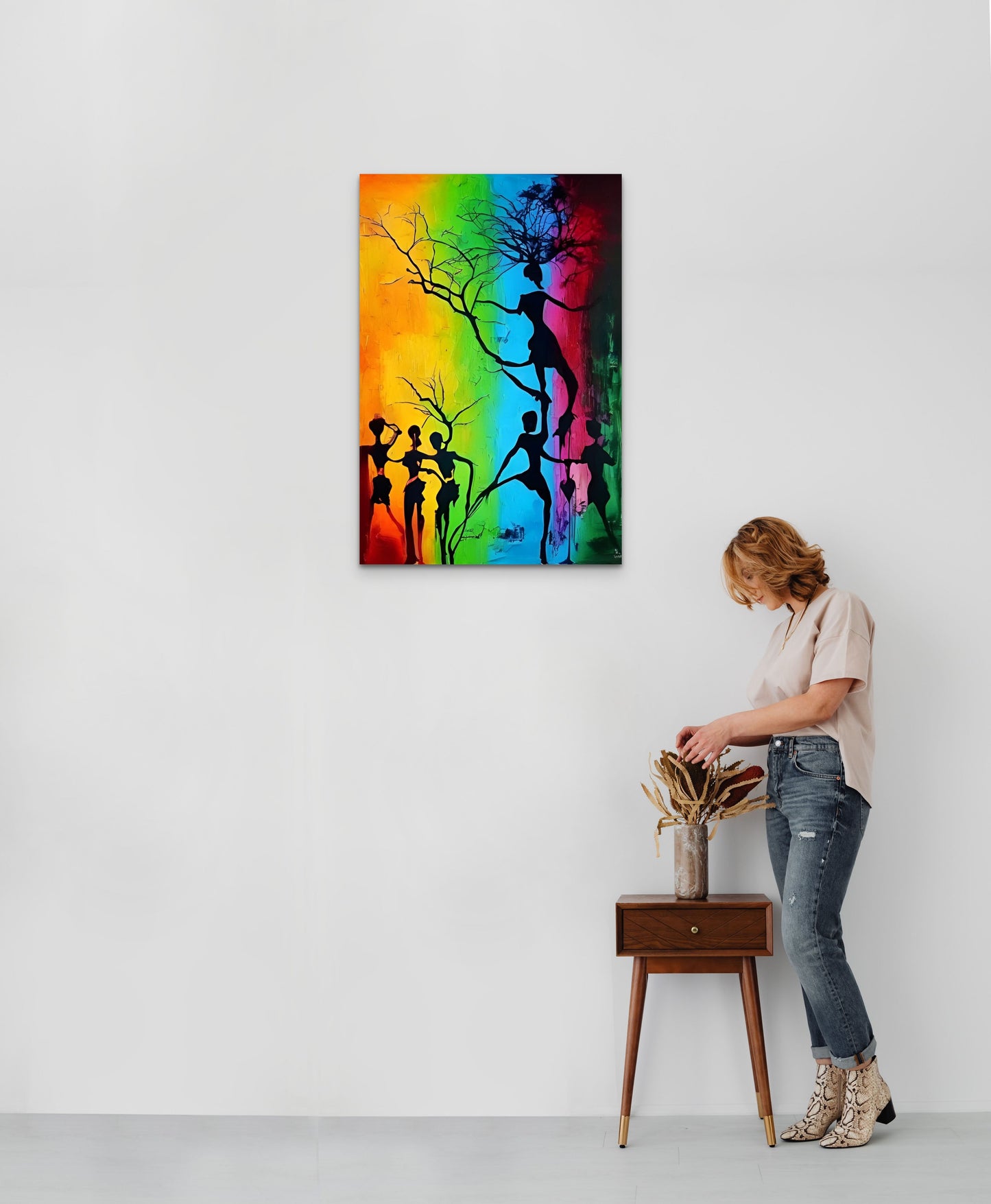 TREE OF LIFE, African Portrait Canvas Wall Art.