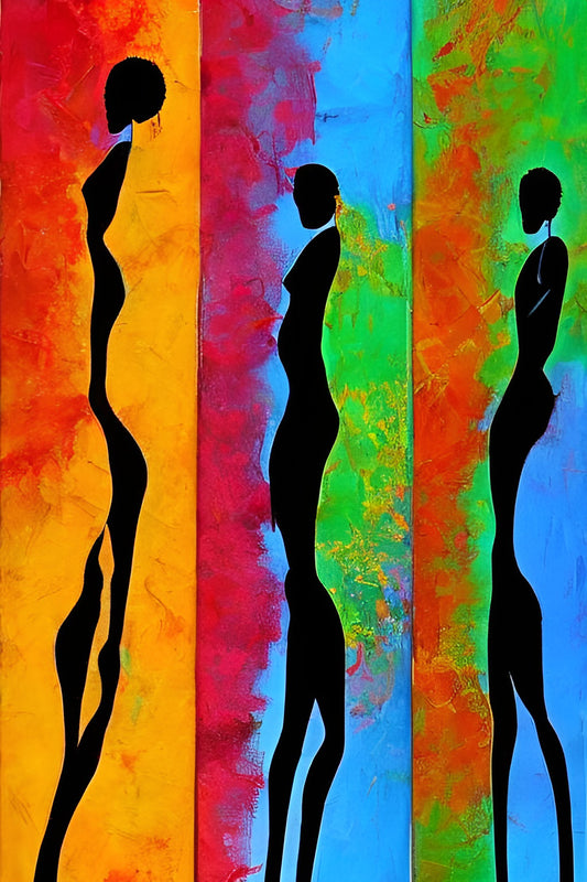 FEELING 10 FEET TALL, African Portrait Canvas Wall Art.
