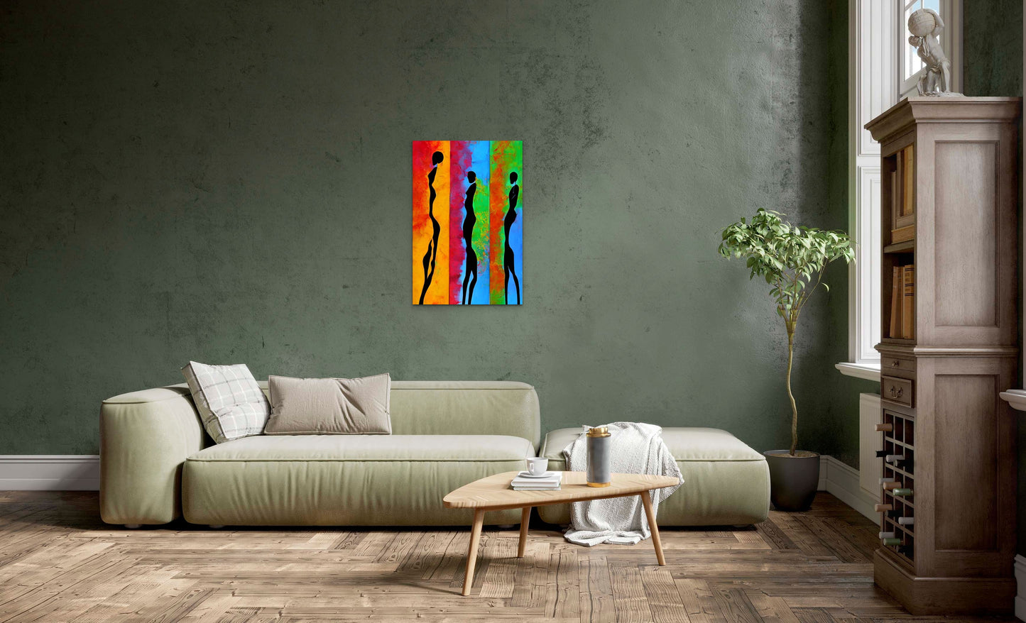 FEELING 10 FEET TALL, African Portrait Canvas Wall Art.