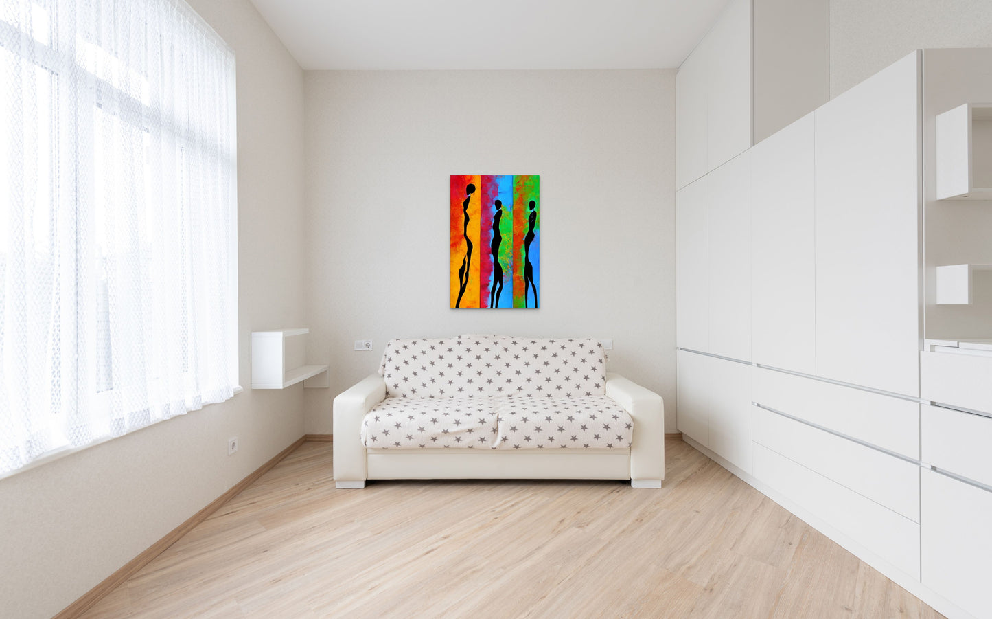 FEELING 10 FEET TALL, African Portrait Canvas Wall Art.