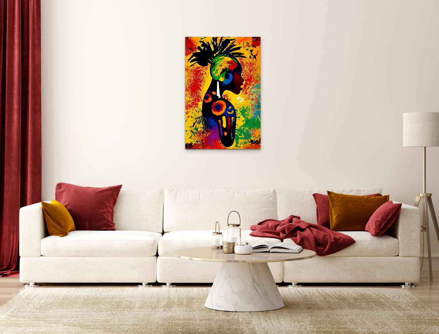 PATIENTLY PERSERVERING, African Portrait Canvas Wall Art.