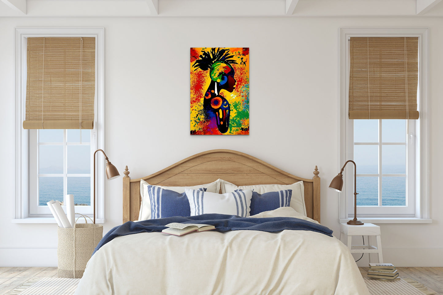 PATIENTLY PERSERVERING, African Portrait Canvas Wall Art.