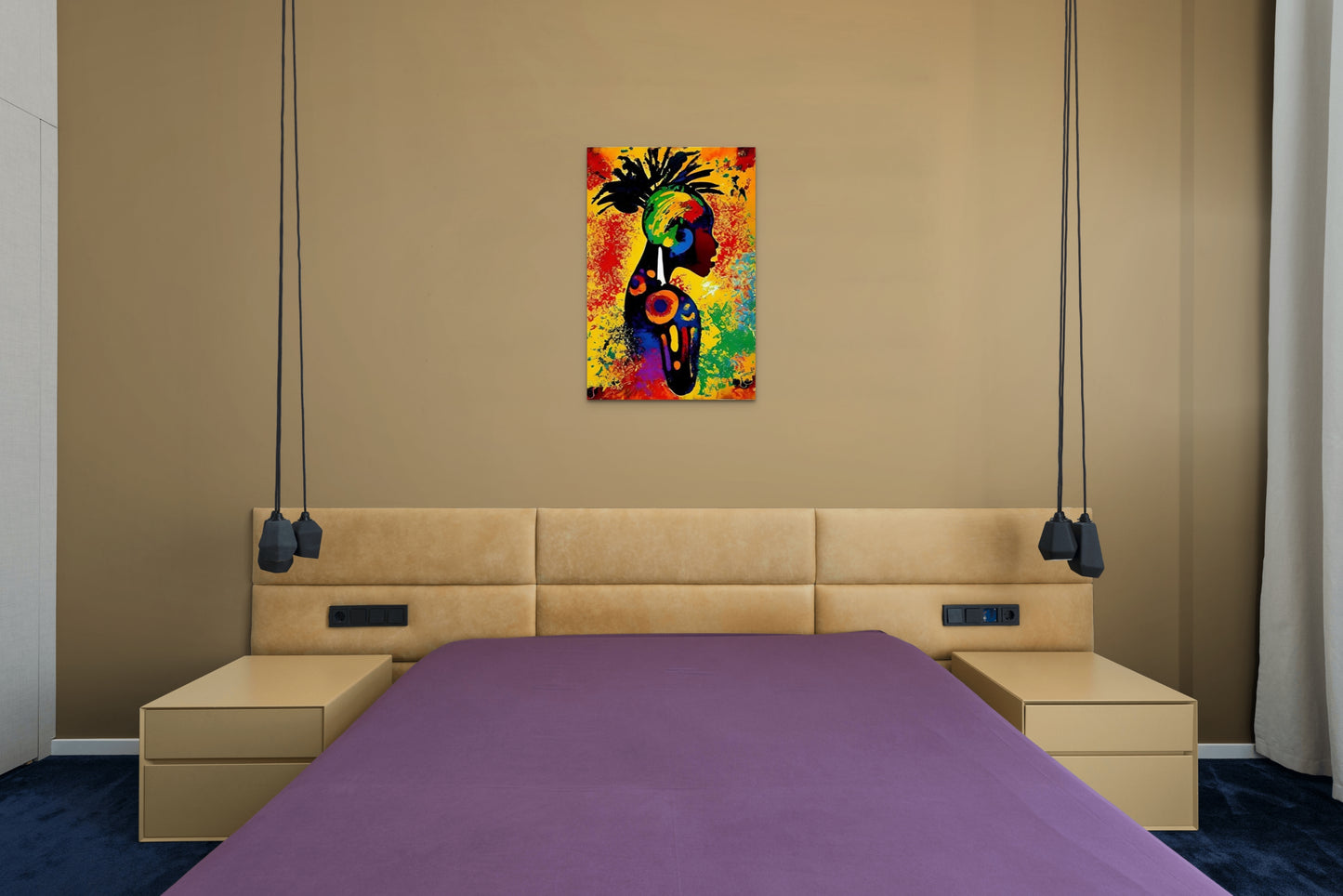PATIENTLY PERSERVERING, African Portrait Canvas Wall Art.