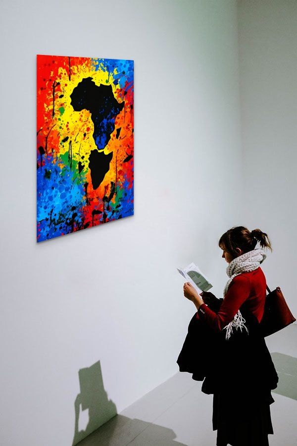 SPLASH OF THE HOMELAND, African Portrait Canvas Wall Art.