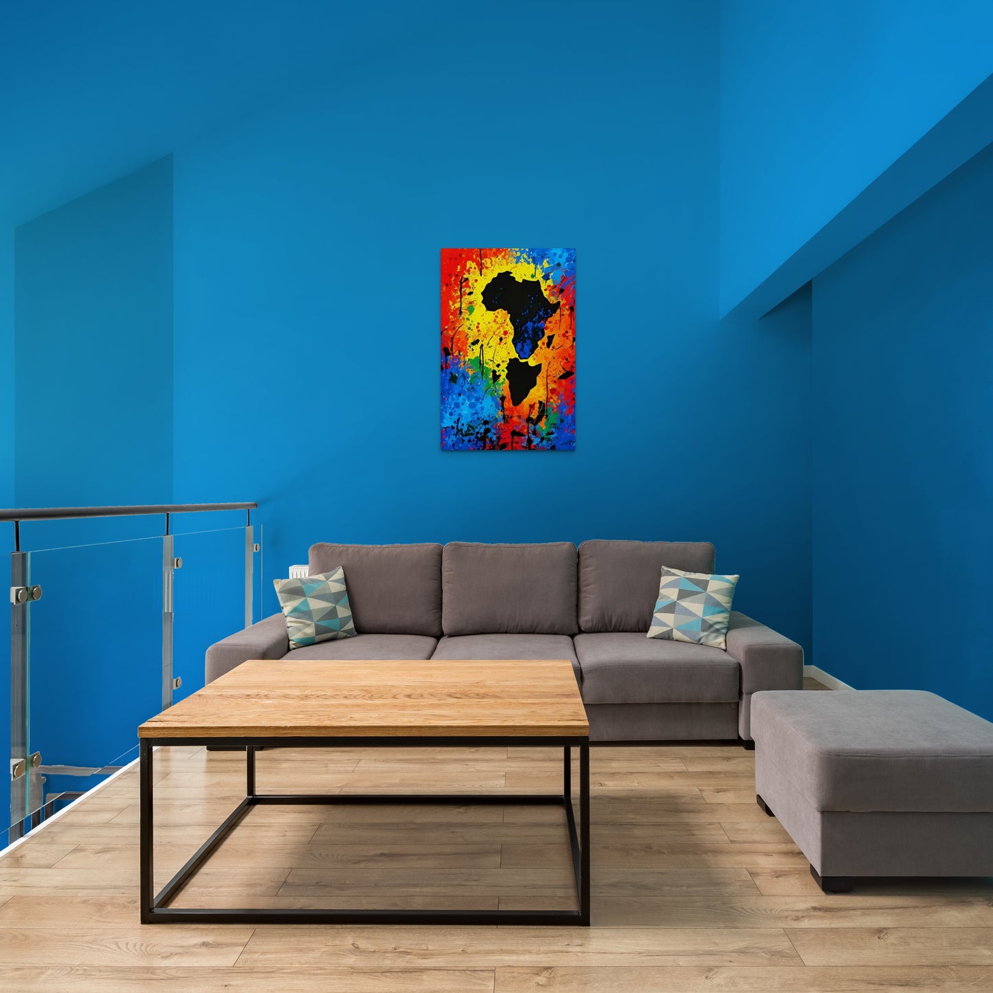 SPLASH OF THE HOMELAND, African Portrait Canvas Wall Art.