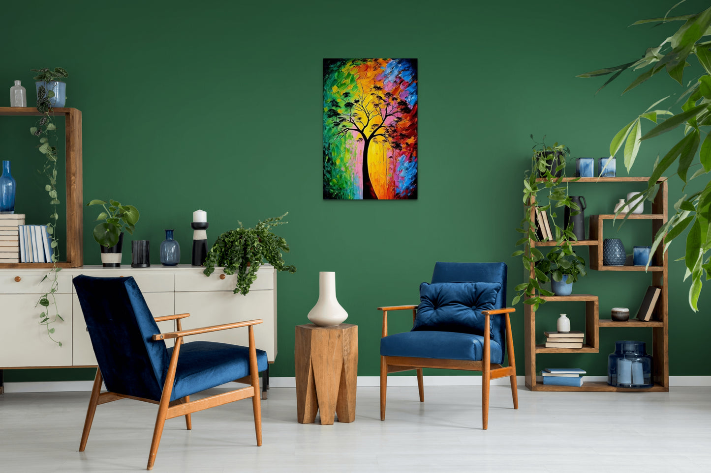 HUES IN THE BACKDROP, African Portrait Canvas Wall Art.