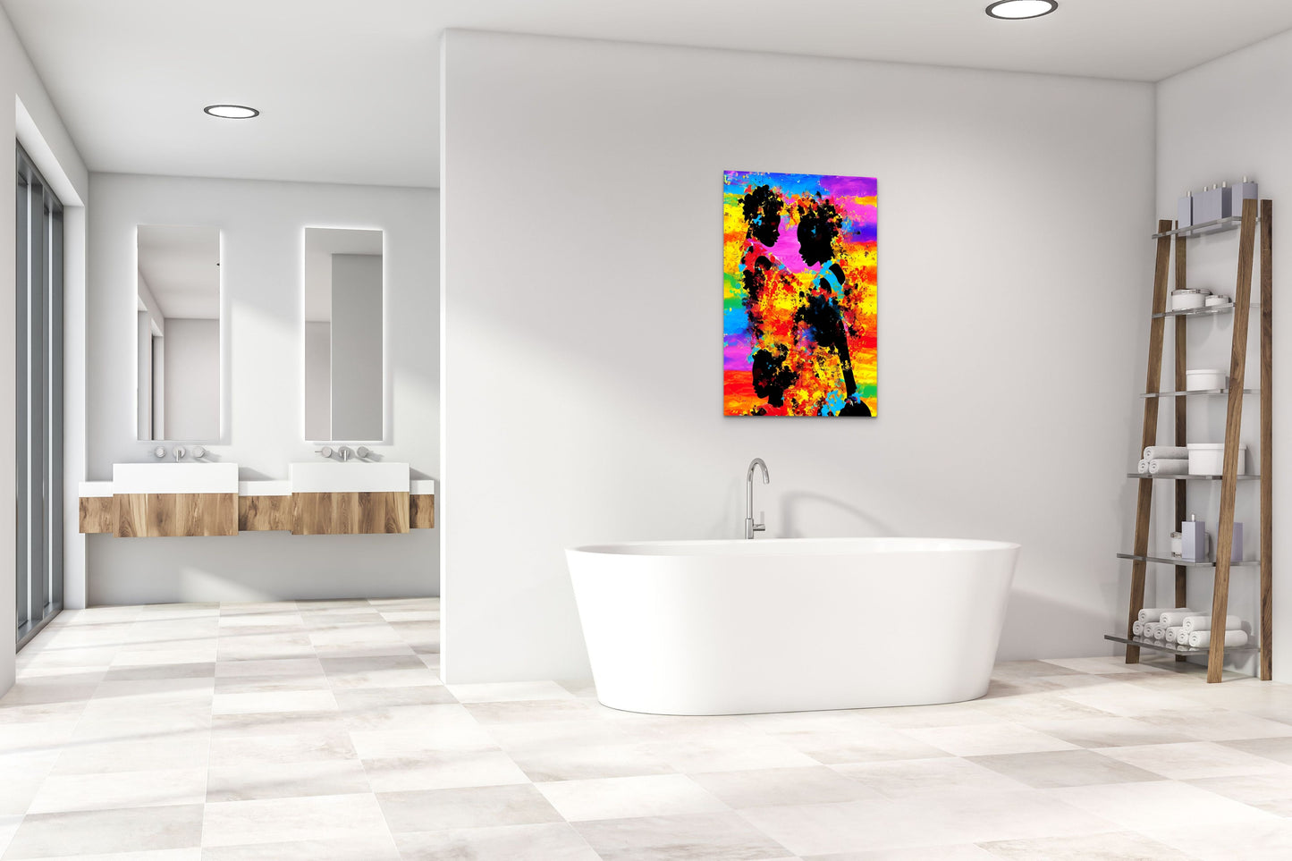 SISTER LOVE, African Portrait Canvas Wall Art.