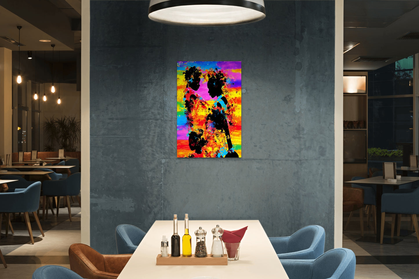 SISTER LOVE, African Portrait Canvas Wall Art.