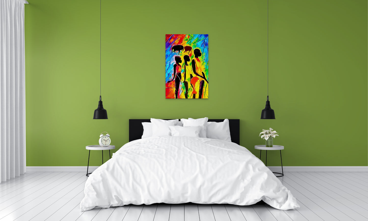LIKE FATHER, LIKE SON, LIKE DAUGHTER, African Portrait Canvas Wall Art.