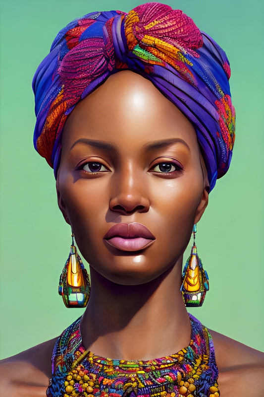 MOTHER FUQUINTA, African Portrait Canvas Wall Art.
