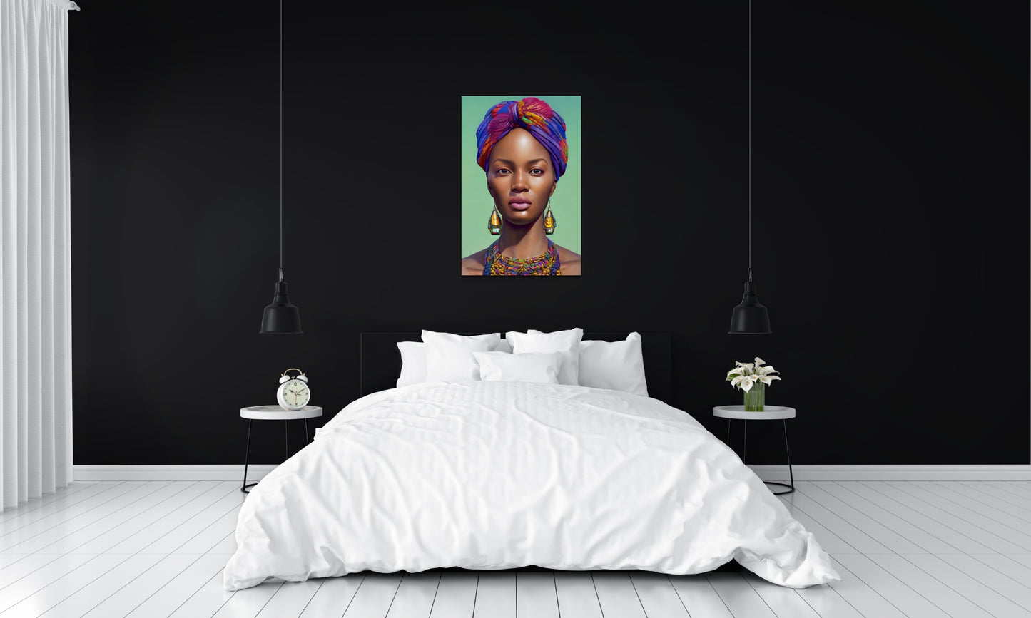MOTHER FUQUINTA, African Portrait Canvas Wall Art.