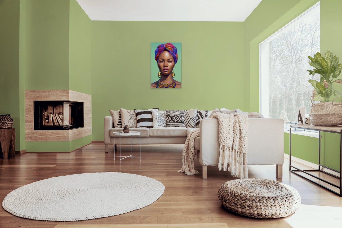MOTHER FUQUINTA, African Portrait Canvas Wall Art.