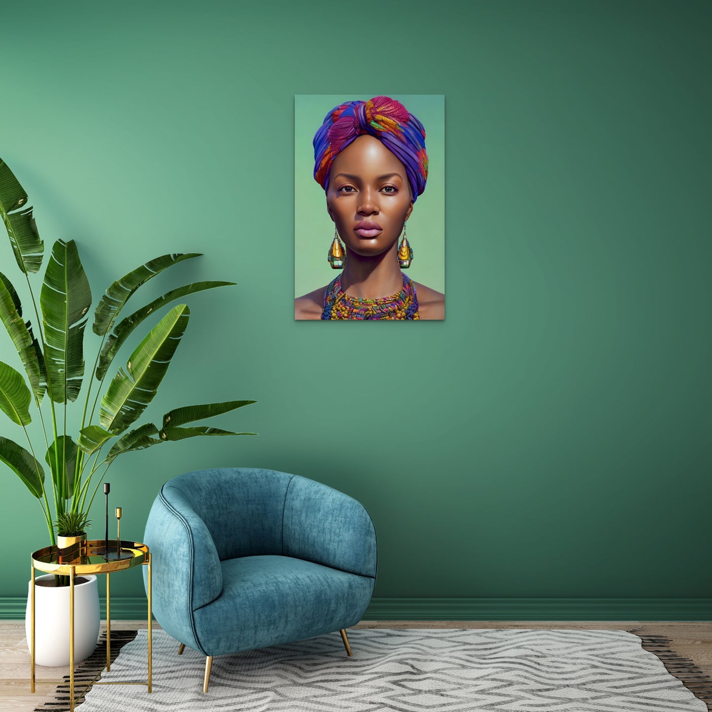 MOTHER FUQUINTA, African Portrait Canvas Wall Art.