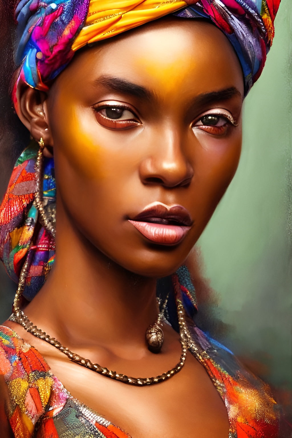 MOTHER WUMAA, African Portrait Canvas Wall Art.
