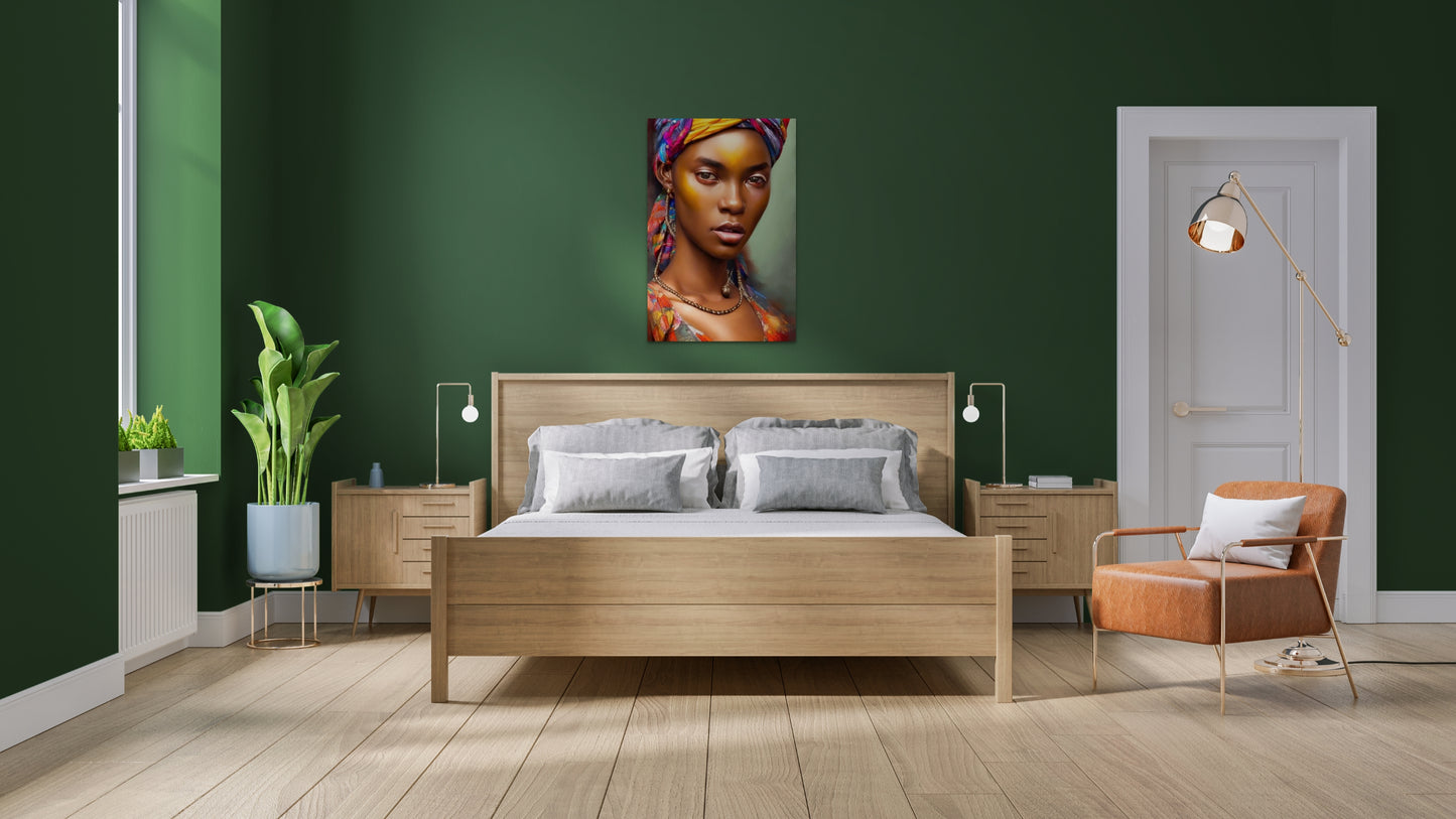 MOTHER WUMAA, African Portrait Canvas Wall Art.