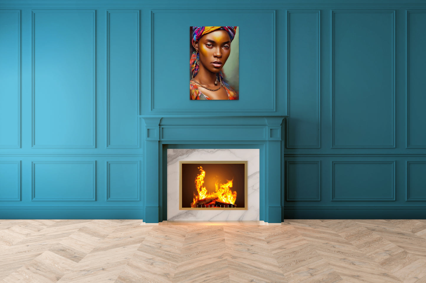MOTHER WUMAA, African Portrait Canvas Wall Art.