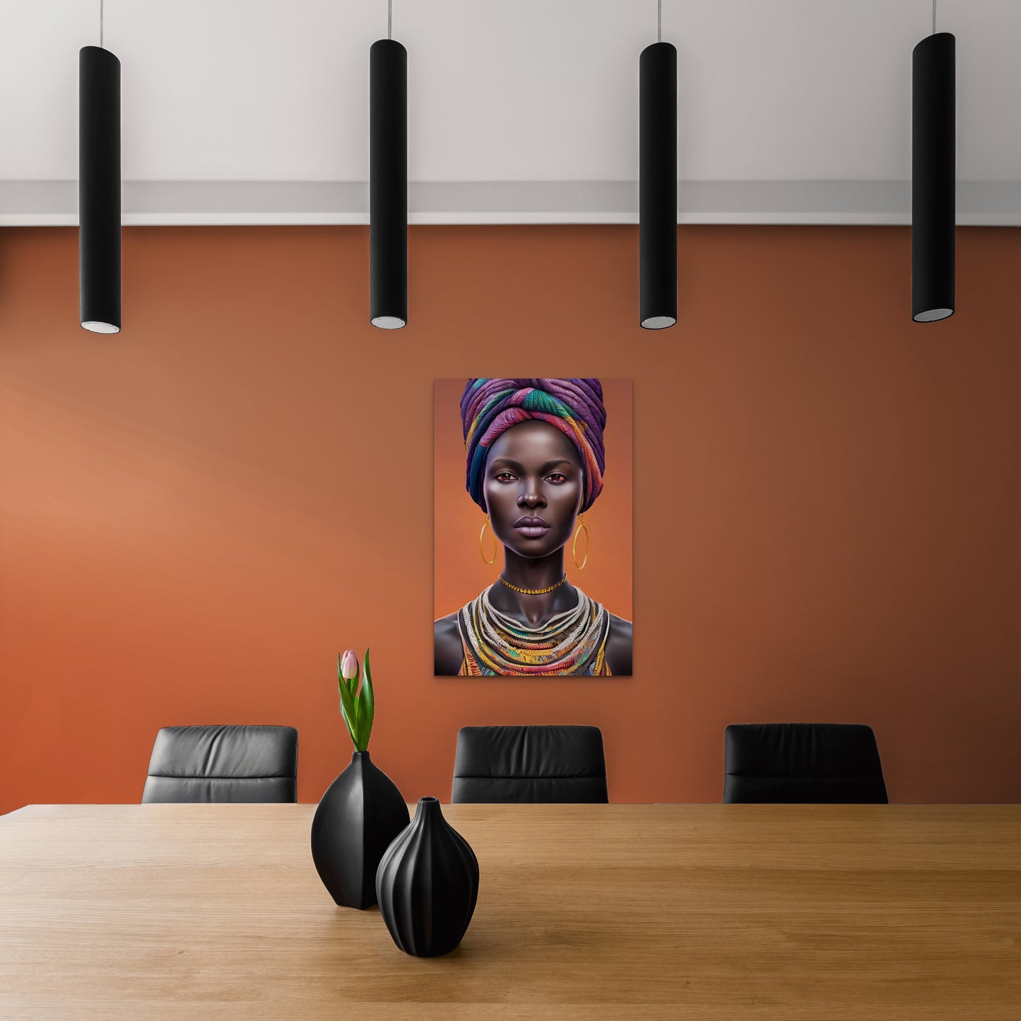 MOTHER UNAVA, African Portrait Canvas Wall Art.