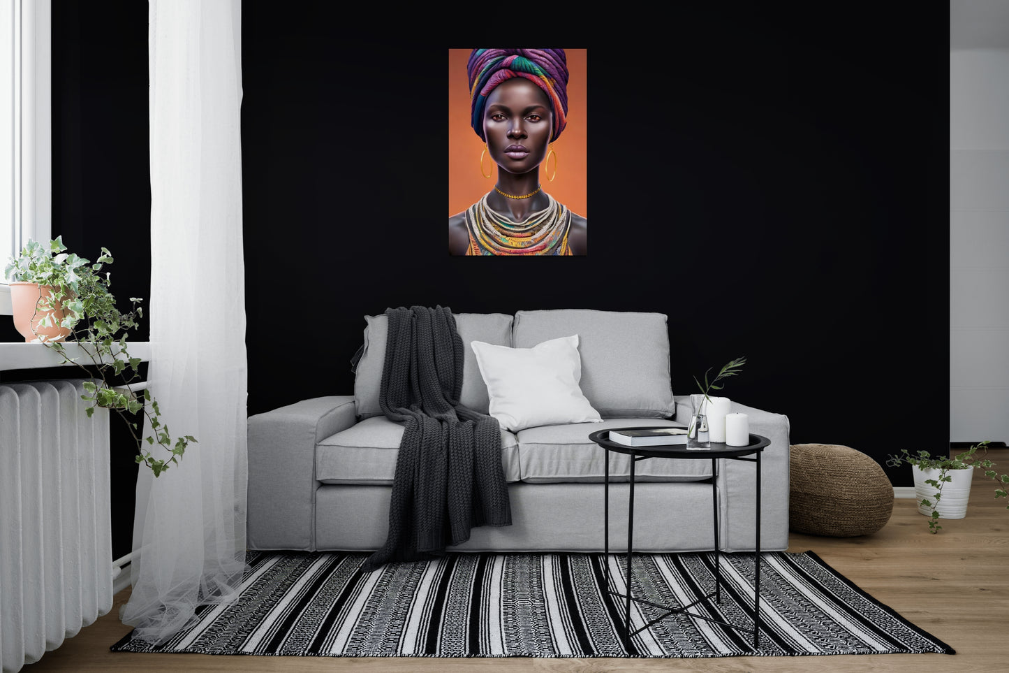 MOTHER UNAVA, African Portrait Canvas Wall Art.